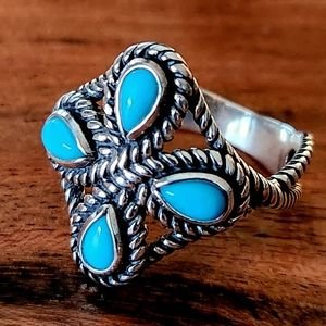 NEW! CAROLYN POLLACK RELIOS 925 Sterling Silver Sleeping Beauty Turquoise Ring-8